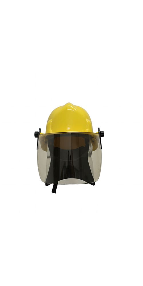 FIRE-SAFE HELMET FIREMAN WITH 6 INCH VISOR YELLOW FRONT 1_