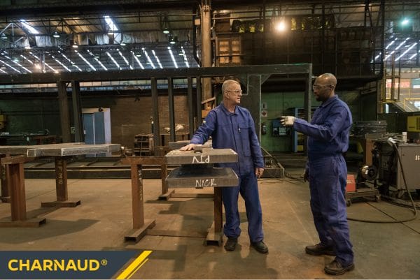 Two gentlemen wearing CHARNAUD® safety boots